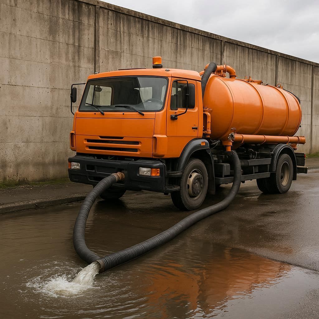 Откачка воды в Рошале